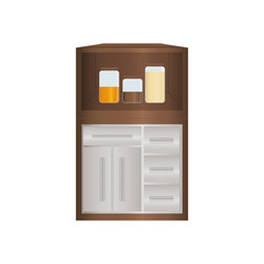 Kitchen cabinet design icon vector illustration graphic design