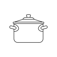 Saucepan cookware equipment icon vector illustration graphic design