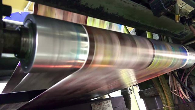production lines crossing in newspaper 