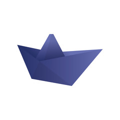 Sail boat origami icon vector illustration graphic design