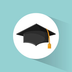 graduation cap education symbol vector illustration eps 10