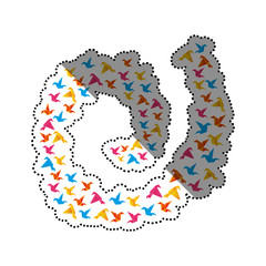 origami paper art icon vector illustration graphic design