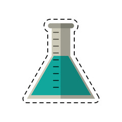 cartoon laboratory test tube chemisty vector illustration eps 10