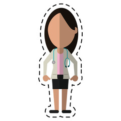 cartoon female doctor health care vector illustration eps 10
