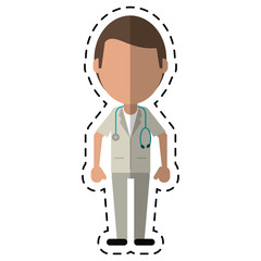 cartoon edical  stethoscope vector illustration eps 10