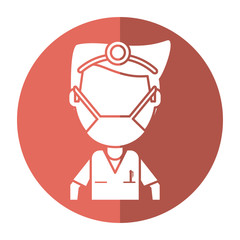 doctor specialist mask medical shadow vector illustration eps 10