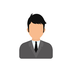 Businessman executive profile icon vector illustration graphic design