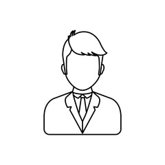 Businessman executive profile icon vector illustration graphic design