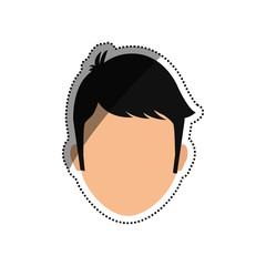 Man faceless head icon vector illustration graphic design