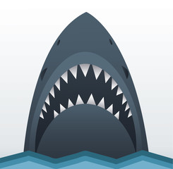 Obraz premium Ilustracja wektorowa rekina
