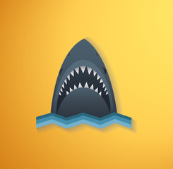Naklejka premium Shark icon vector illustration