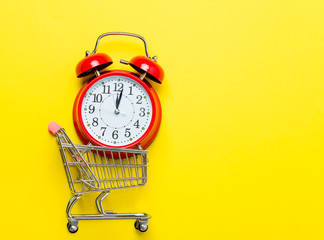 clock in shopping cart