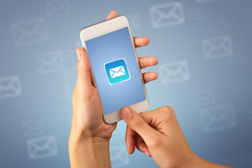 Female holding smartphone