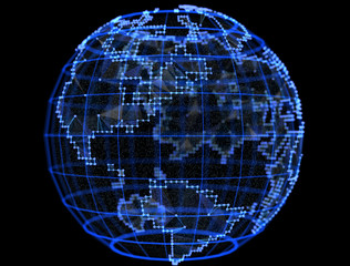 Digital planet telecommunications networks of global internet.