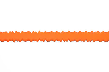 Orange lacerated horizontal line