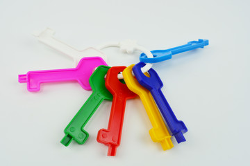 Color keys on white background