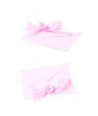Paper envelope decorated with the bow