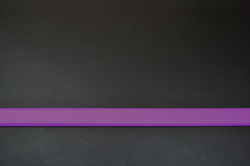 Purple line at bottom. Purple color of belt. Belt from leather