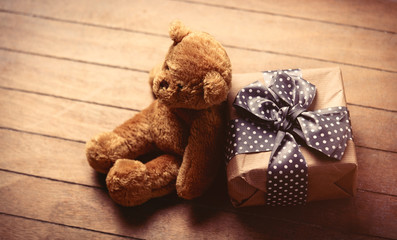 gift and teddy bear