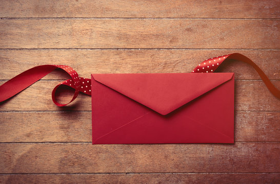envelope and ribbon