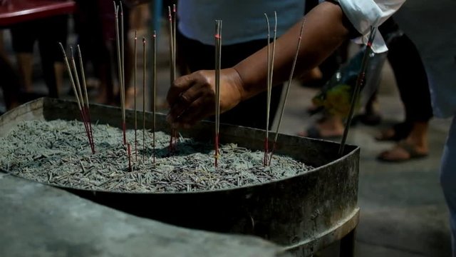 candles and joss stick