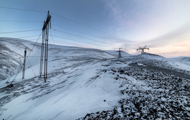 Support of the high-voltage power line.