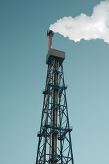 Industrial a pipe smokes