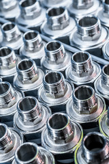 Plumbing connection fittings for plastic pipes.