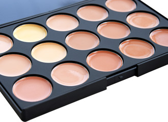 Make up eyeshadow palette, beige collection.