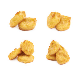 Breaded chicken nugget composition isolated