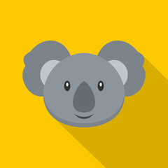 Koala icon, flat style