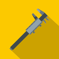 Stainless steel caliper icon, flat style