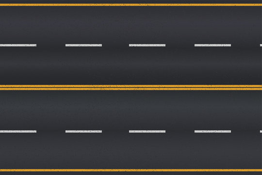 Asphalt road texture with white stripes. Vector illustration Stock Vector |  Adobe Stock