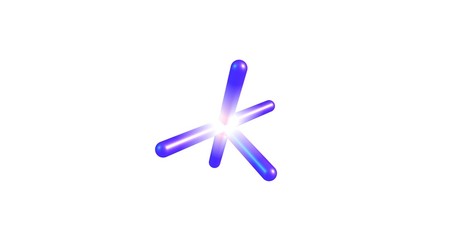 Fototapeta premium Arsenic pentafluoride molecular structure isolated on white