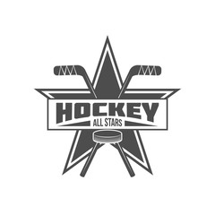 hockey logo badge design elements