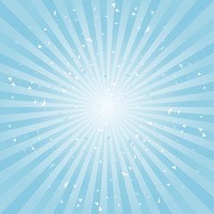 Scratched Abstract background. Light Blue rays background. Vector