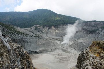 Tangkuban Perahu volcanic mountain near Bandung