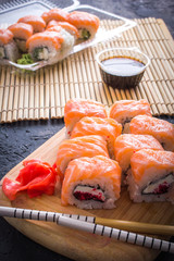 Rolls on a dark background