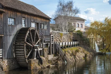 Stickers pour porte Moulins Vieux moulin à eau en Alsace