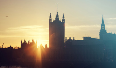 Fototapeta na wymiar Big Ben in the sunset