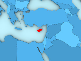 Cyprus on 3D map