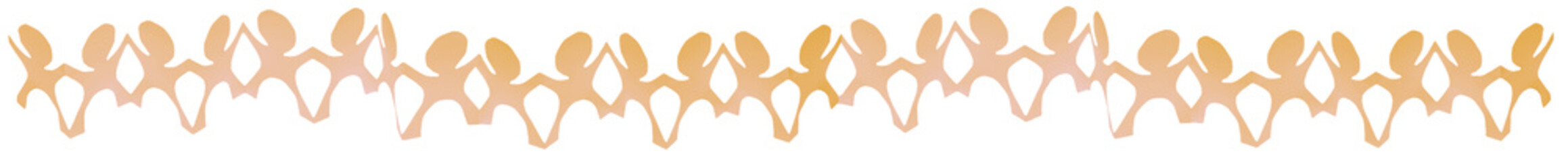 longue ribambelle beige, fond blanc