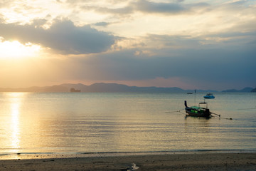 Obraz premium evening beach in Ao Nang, Thailand, February 2017