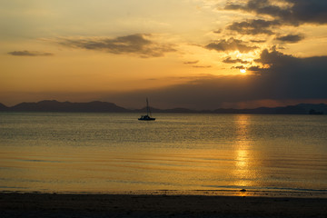 evening beach in Ao Nang, Thailand, February 2017