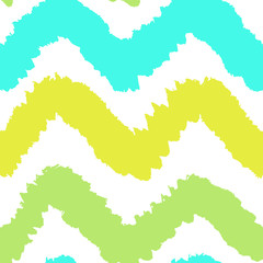 Bright colours chevron background. Vector hand drawn seamless pattern