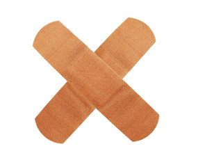 Medical patch isolated on white