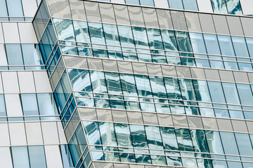Plakat windows of skyscrapers close-up
