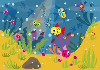 Plakat podwodny świat