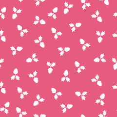 Seamless Background white Acorns pattern