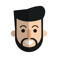 man face cartoon icon over white background. vector illustration
